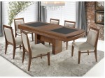 Conjunto Mesa de Jantar Atlanta Elastica Extensivel com 06 Cadeiras 1.92 ou 2.50 x 0.90 Retangular Conjunto Mesa de Jantar Atlanta Elastica Extensivel com 06 Cadeiras 1.92 ou 2.50 x 0.90 Retangular